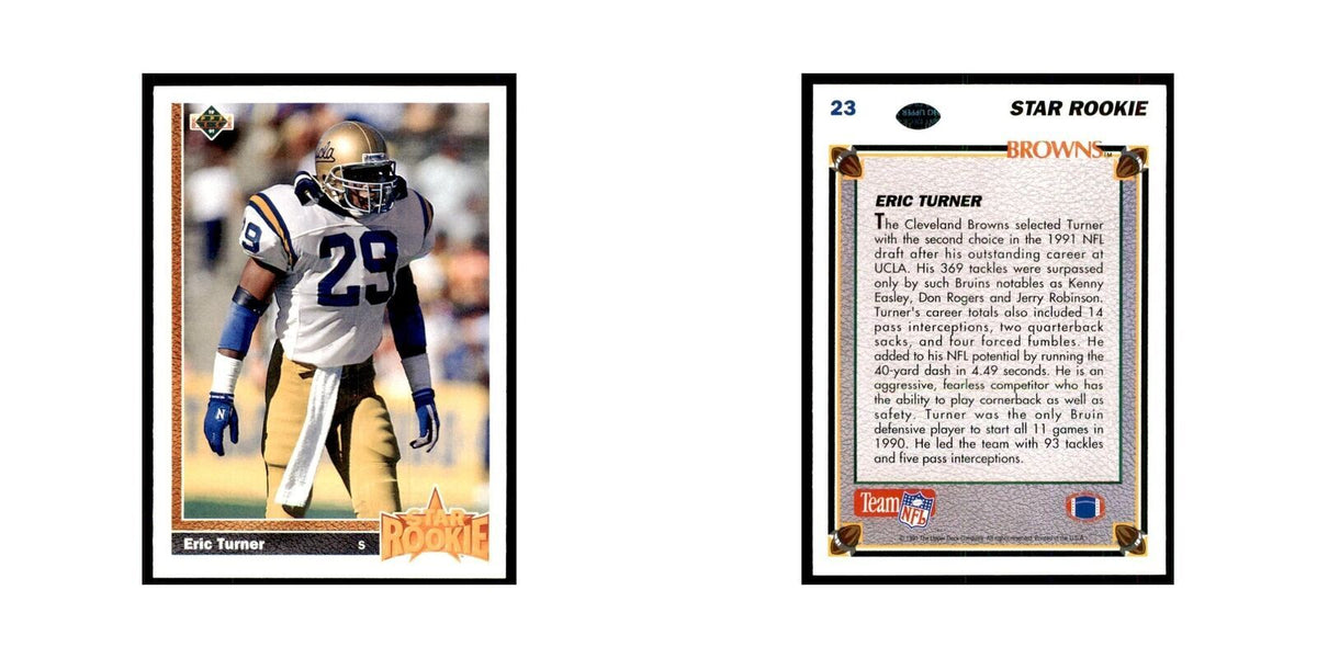 1991 Upper Deck Eric Turner RC Browns #23