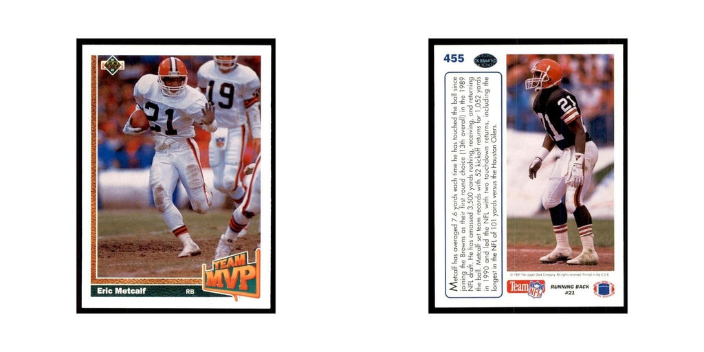 1991 Upper Deck Eric Metcalf Browns #455