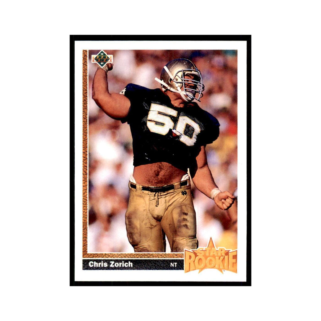 1991 Upper Deck Chris Zorich RC Bears #10