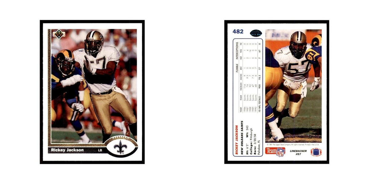 1991 Upper Deck Rickey Jackson Saints #482