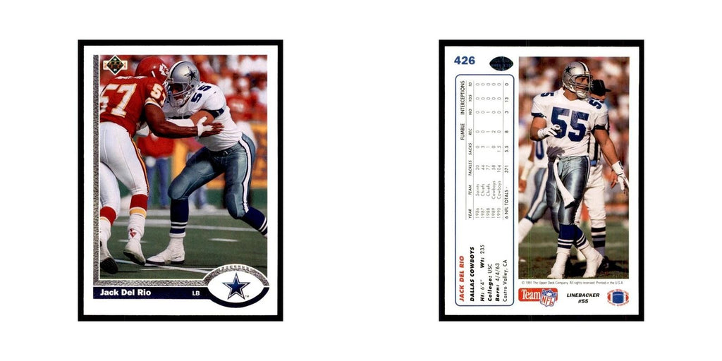 1991 Upper Deck Jack Del Rio Cowboys #426