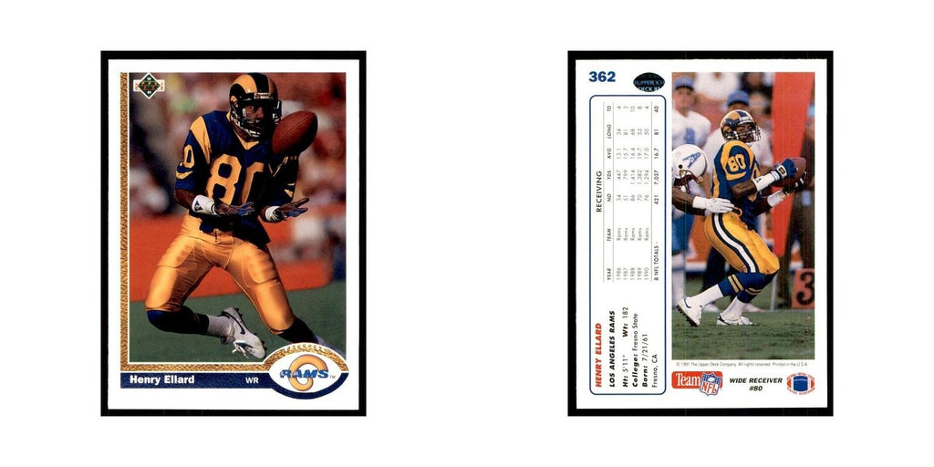 1991 Upper Deck Henry Ellard Rams #362
