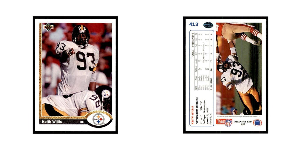 1991 Upper Deck Keith Willis Steelers #413
