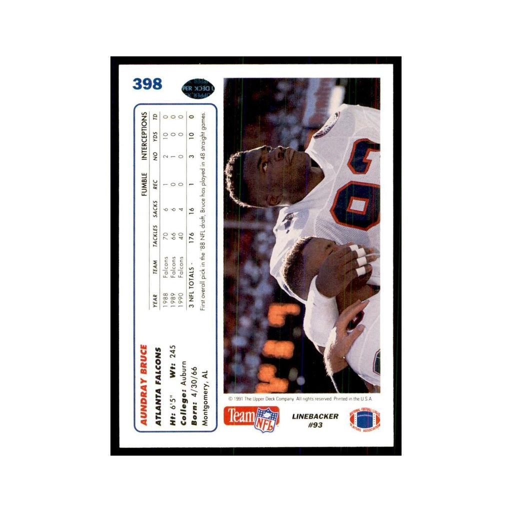 1991 Upper Deck Aundray Bruce Falcons #398
