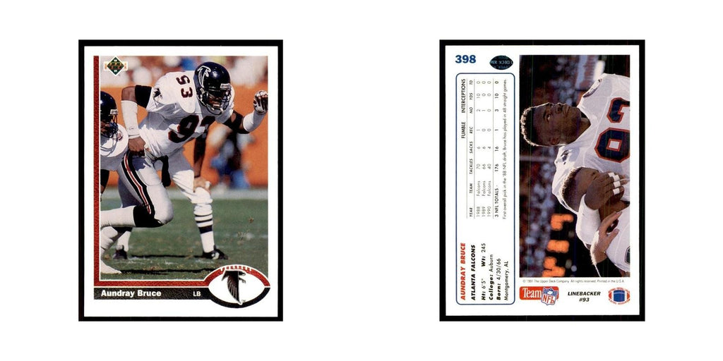 1991 Upper Deck Aundray Bruce Falcons #398
