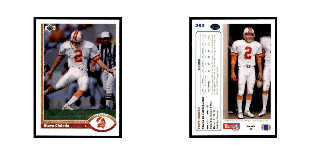 1991 Upper Deck Steve Christie Buccaneers #263