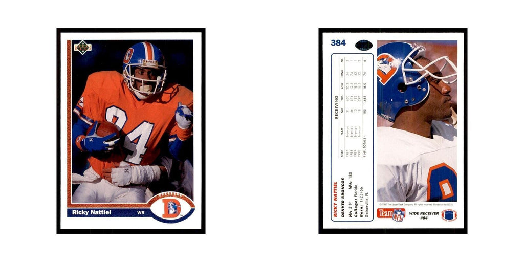 1991 Upper Deck Ricky Nattiel Broncos #384