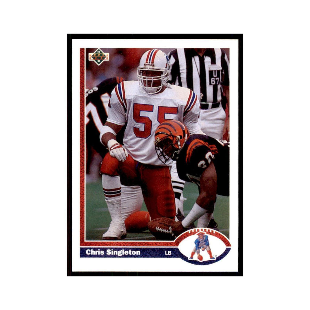 1991 Upper Deck Chris Singleton Patriots #408