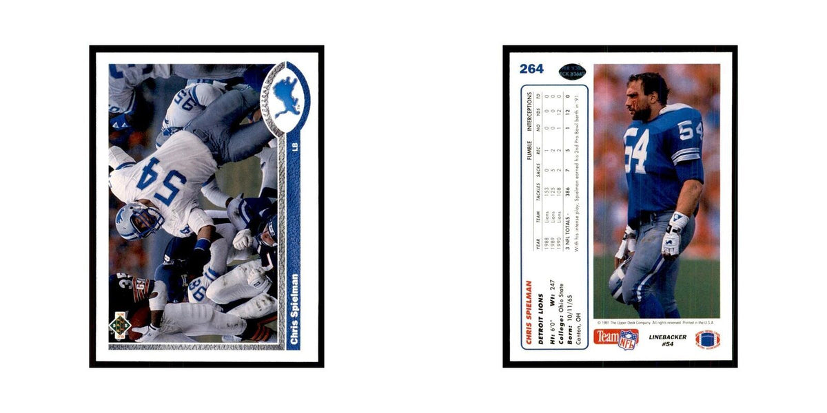 1991 Upper Deck Chris Spielman Lions #264