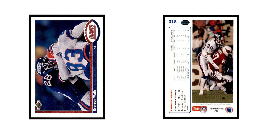 1991 Upper Deck Everson Walls Giants #318
