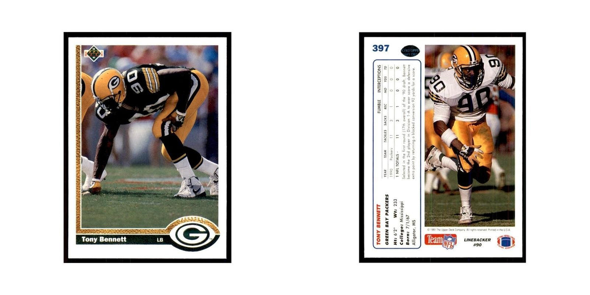 1991 Upper Deck Tony Bennett Packers #397