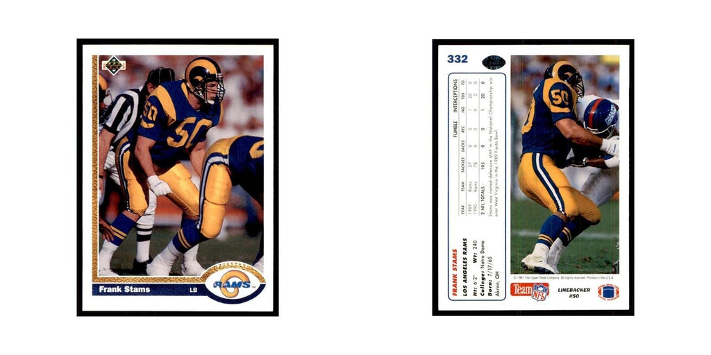 1991 Upper Deck Frank Stams Rams #332