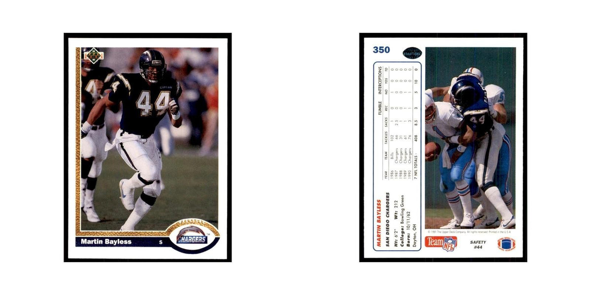 1991 Upper Deck Martin Bayless San Diego Chargers #350