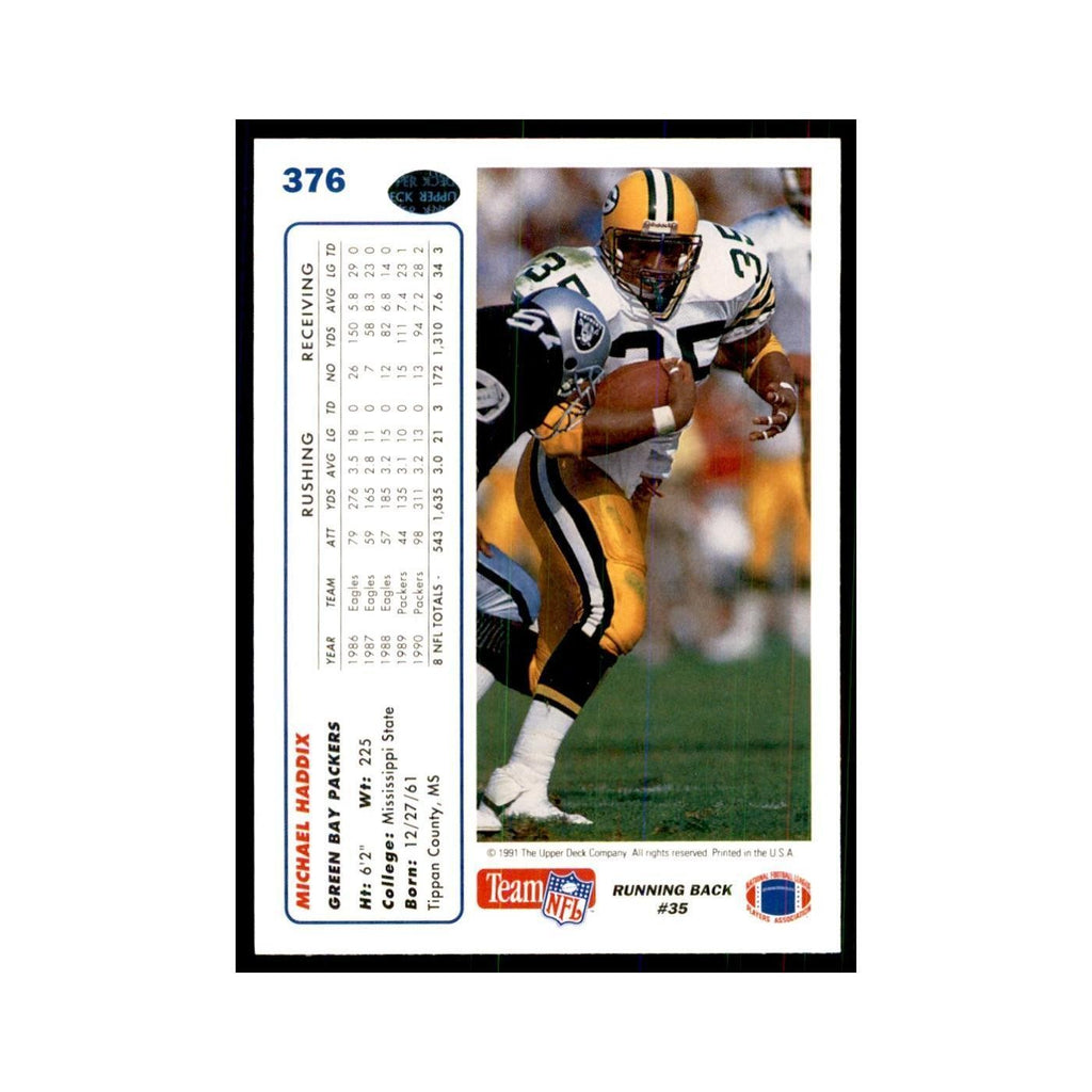 1991 Upper Deck Michael Haddix Packers #376