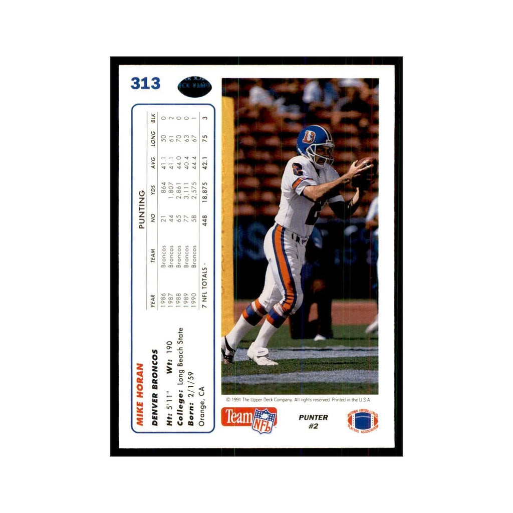 1991 Upper Deck Mike Horan Broncos #313