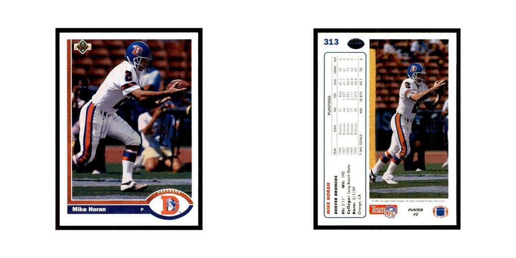 1991 Upper Deck Mike Horan Broncos #313