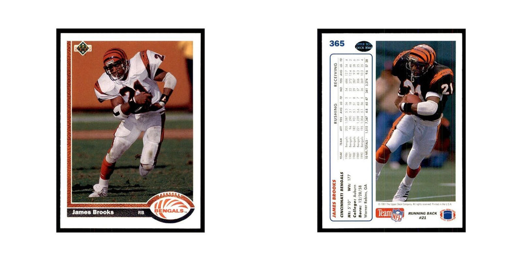 1991 Upper Deck James Brooks Bengals #365