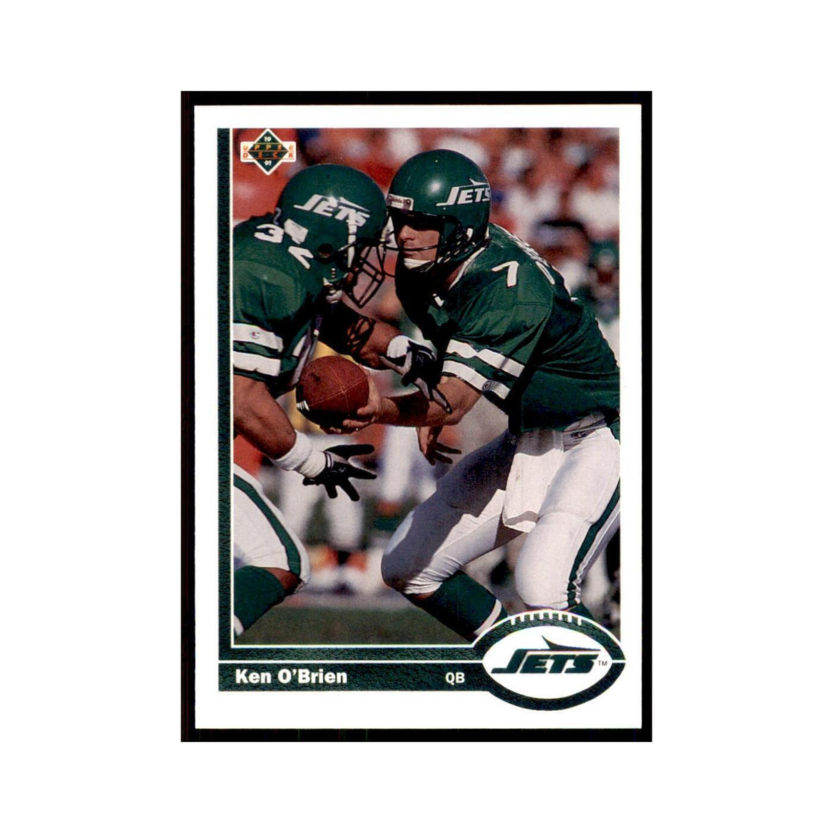 1991 Upper Deck Ken O'Brien Jets #327