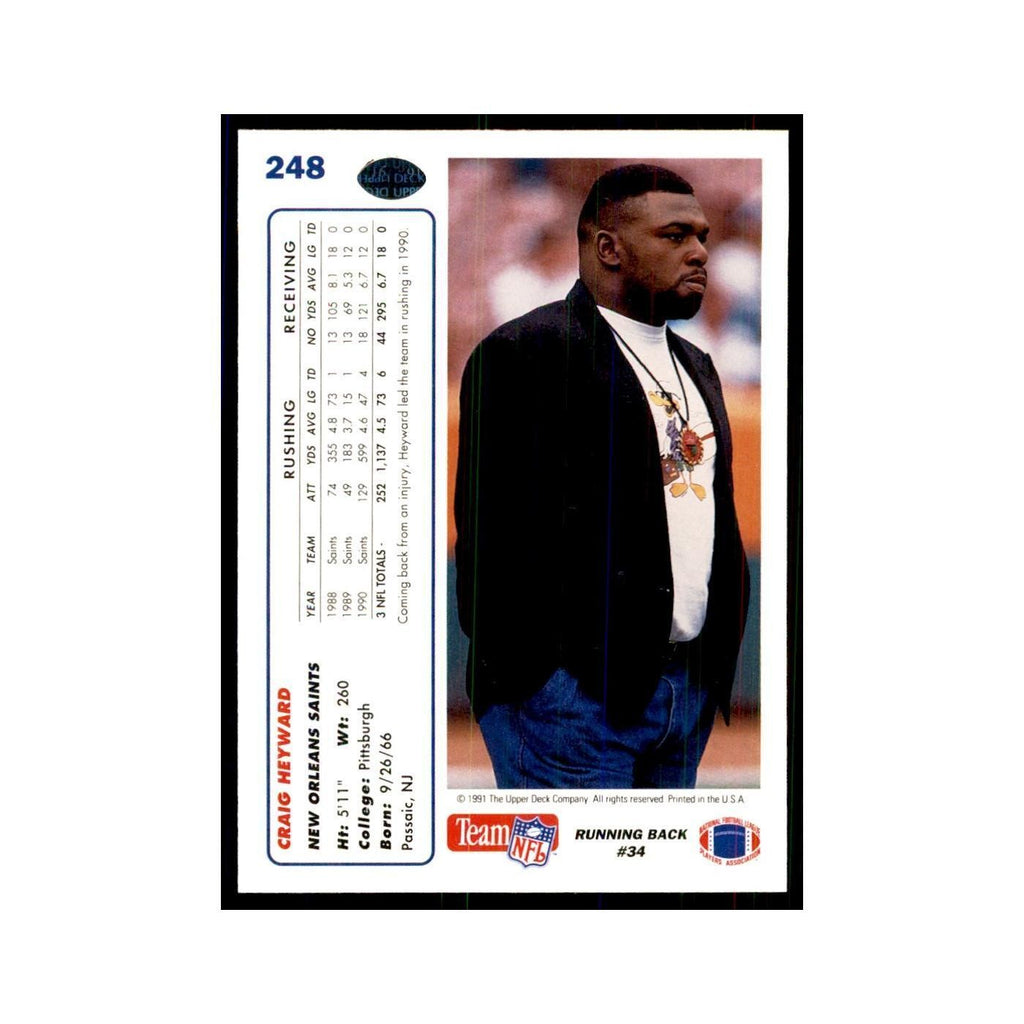 1991 Upper Deck Craig Heyward Saints #248