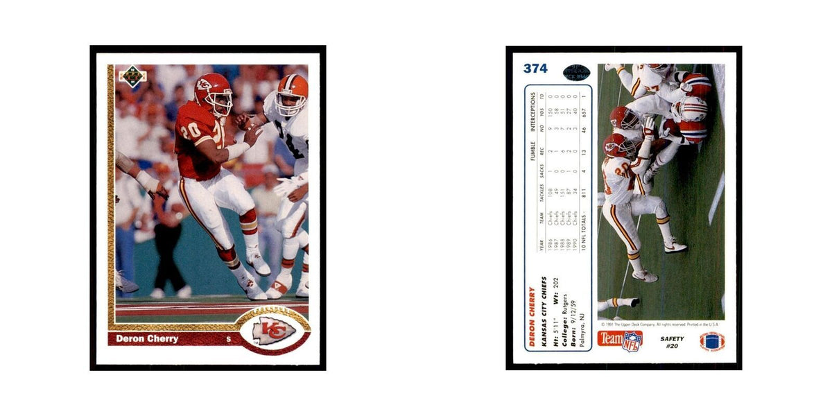 1991 Upper Deck Deron Cherry Chiefs #374