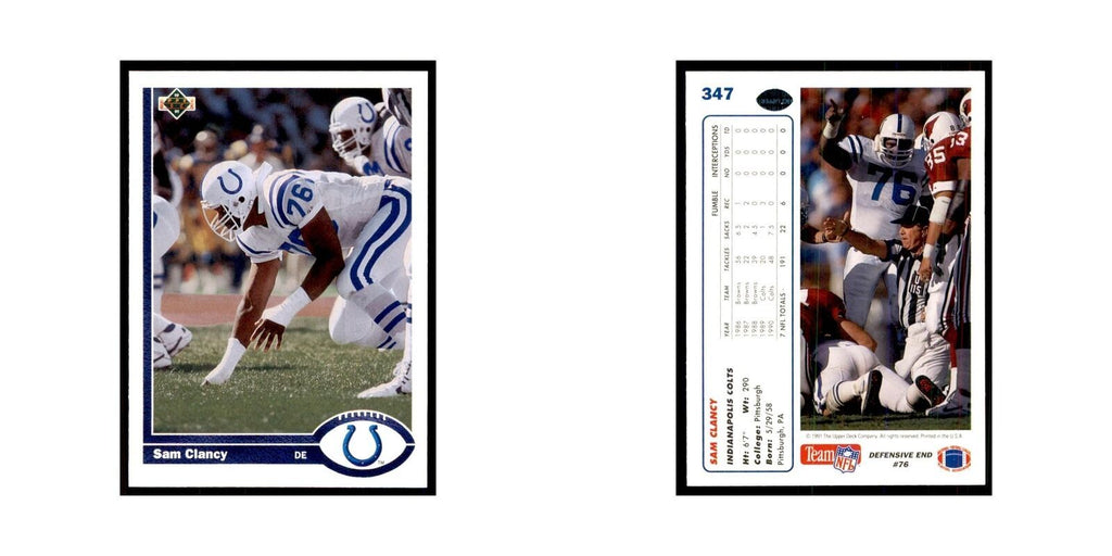 1991 Upper Deck Sam Clancy Colts #347