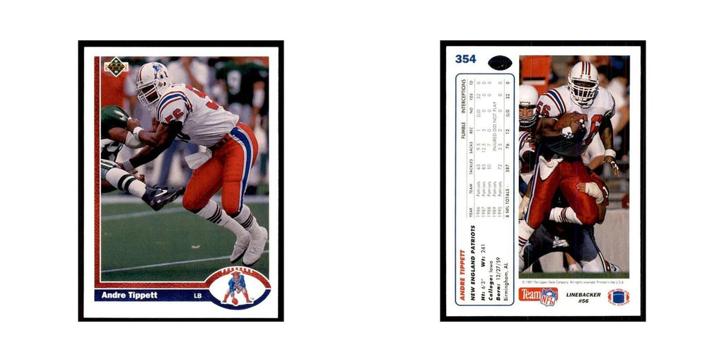 1991 Upper Deck Andre Tippett Patriots #354