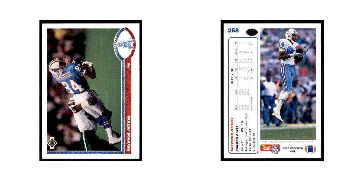 1991 Upper Deck Haywood Jeffires Houston Oilers #258