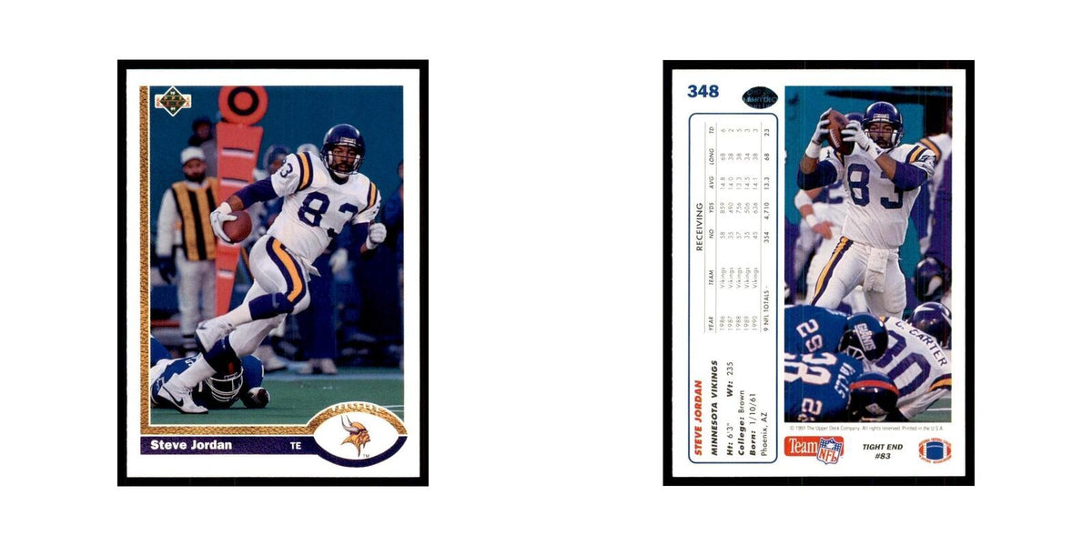 1991 Upper Deck Steve Jordan Vikings #348