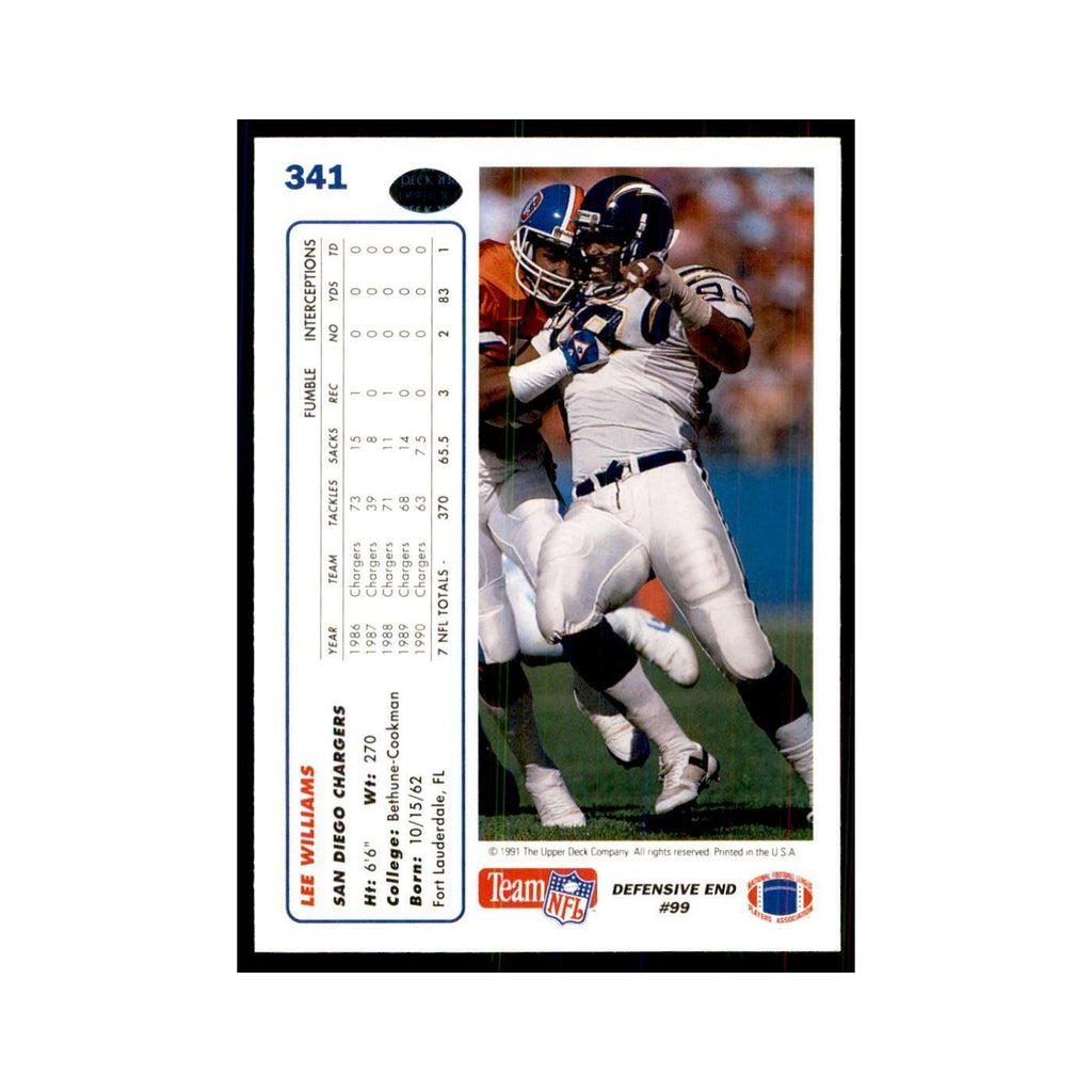 1991 Upper Deck Lee Williams San Diego Chargers #341