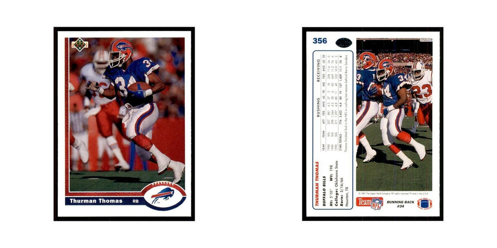1991 Upper Deck Thurman Thomas Bills #356
