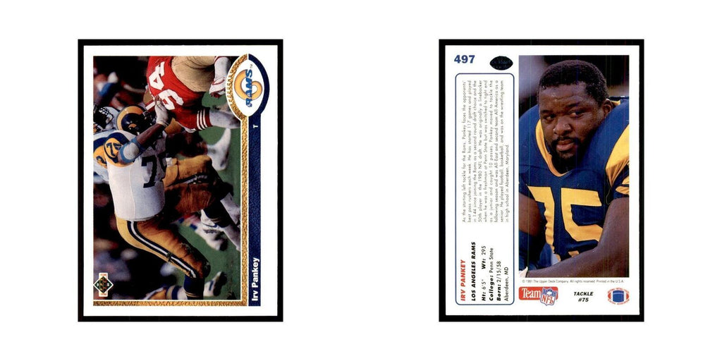 1991 Upper Deck Irv Pankey Rams #497