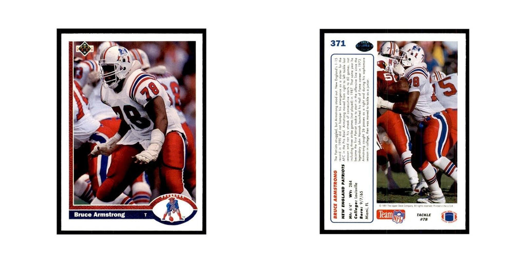 1991 Upper Deck Bruce Armstrong Patriots #371