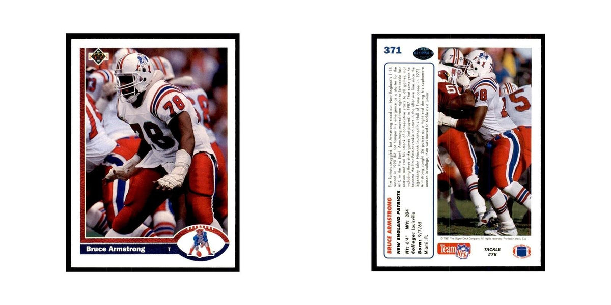 1991 Upper Deck Bruce Armstrong Patriots #371