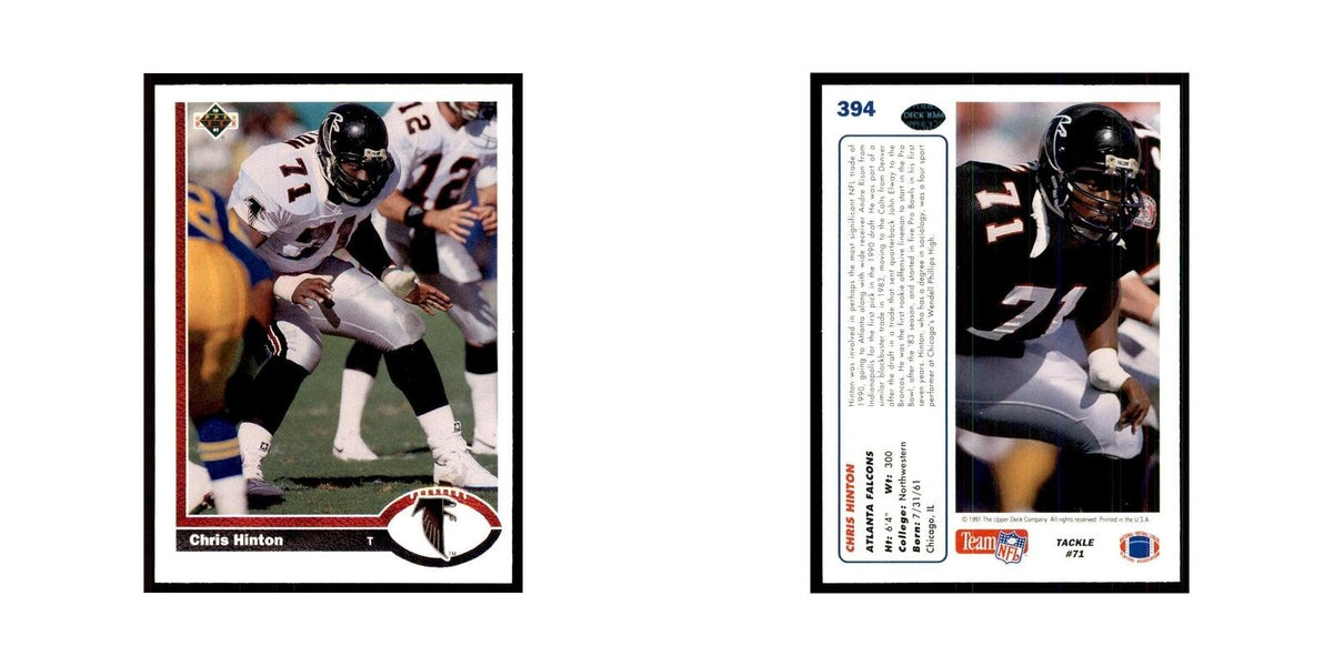 1991 Upper Deck Chris Hinton Falcons #394