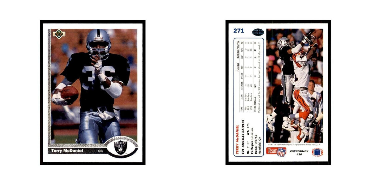 1991 Upper Deck Terry McDaniel Los Angeles Raiders #271