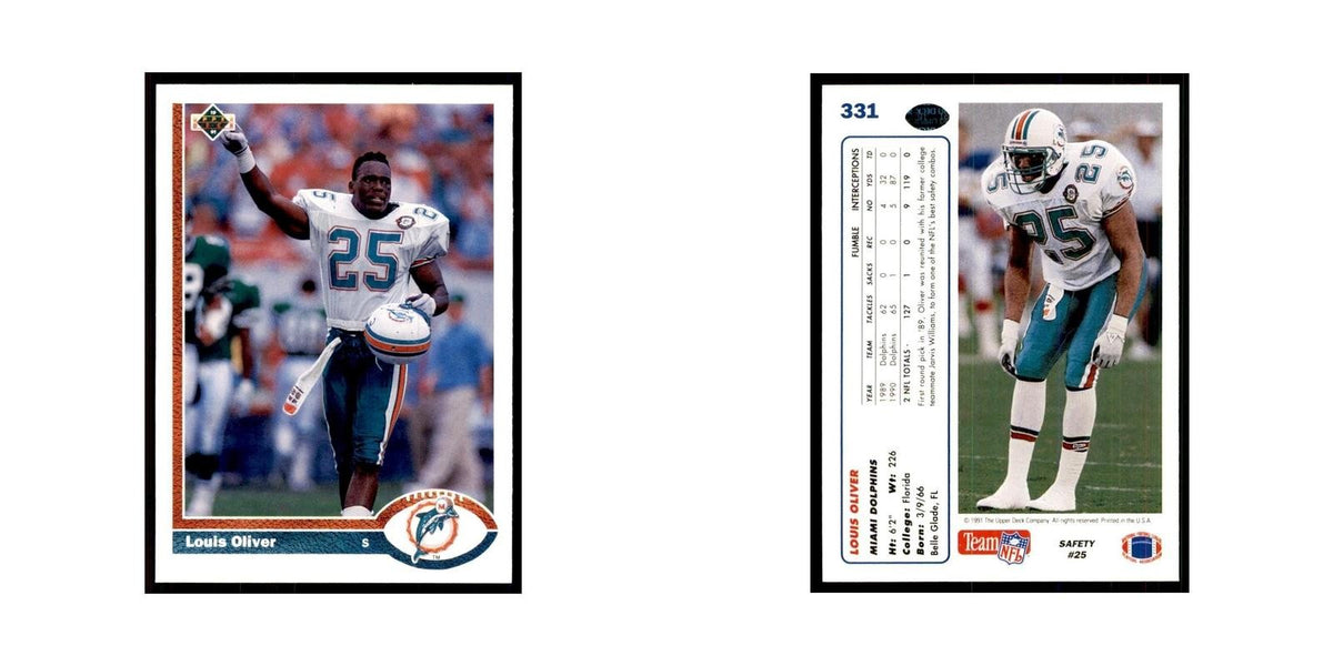 1991 Upper Deck Louis Oliver Dolphins #331