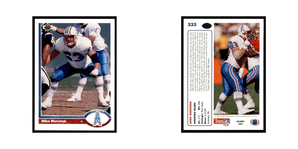 1991 Upper Deck Mike Munchak Houston Oilers #333