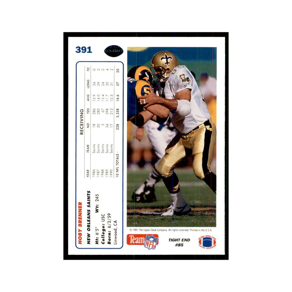 1991 Upper Deck Hoby Brenner Saints #391