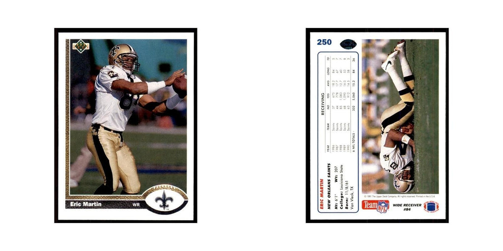 1991 Upper Deck Eric Martin Saints #250