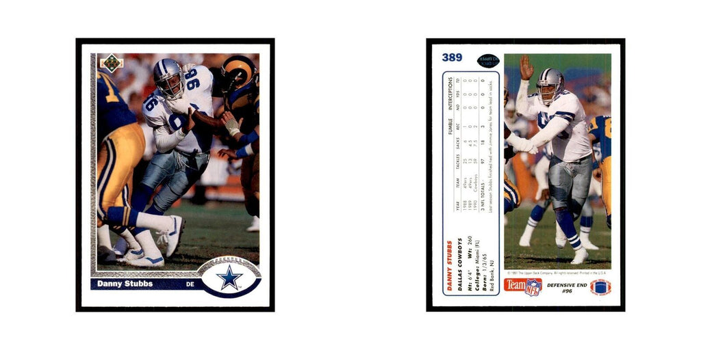 1991 Upper Deck Danny Stubbs Cowboys #389