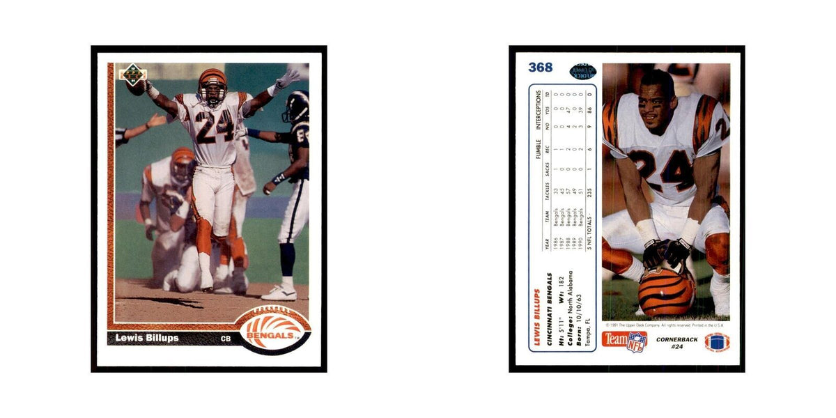 1991 Upper Deck Lewis Billups Bengals #368