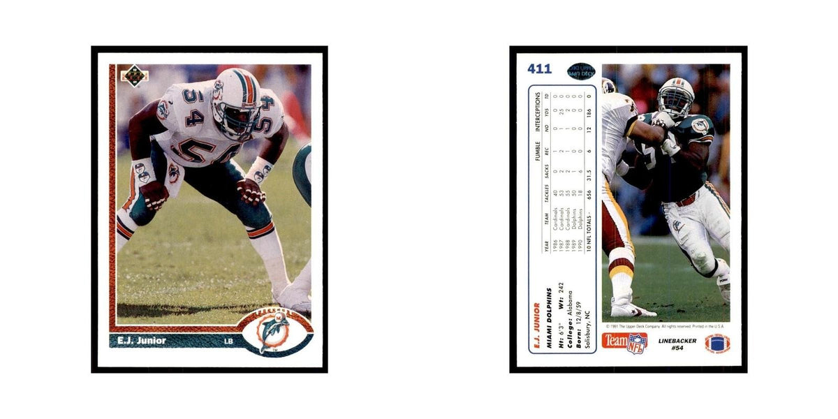 1991 Upper Deck E.J. Junior Dolphins #411