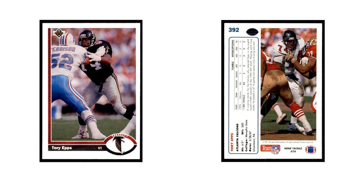 1991 Upper Deck Tory Epps Falcons #392