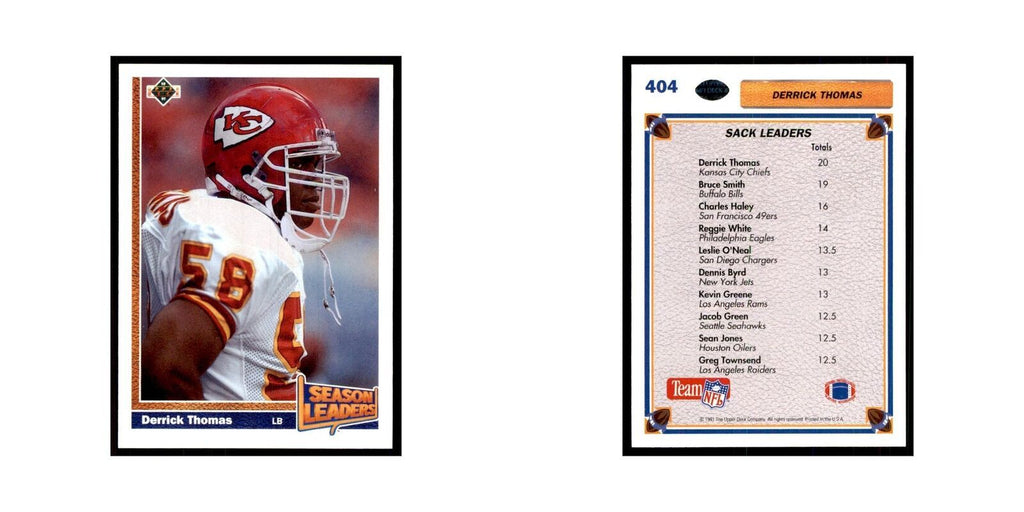1991 Upper Deck Derrick Thomas Chiefs #404