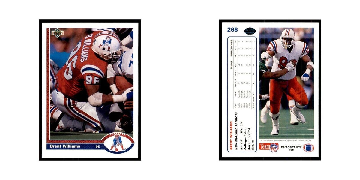 1991 Upper Deck Brent Williams Patriots #268