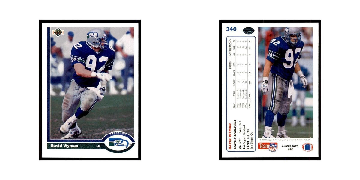 1991 Upper Deck David Wyman Seahawks #340
