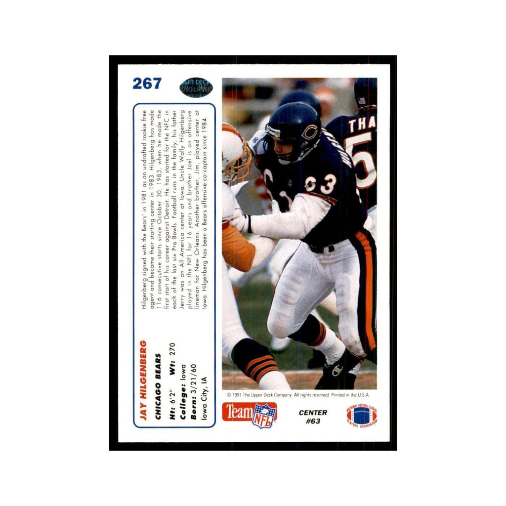 1991 Upper Deck Jay Hilgenberg Bears #267