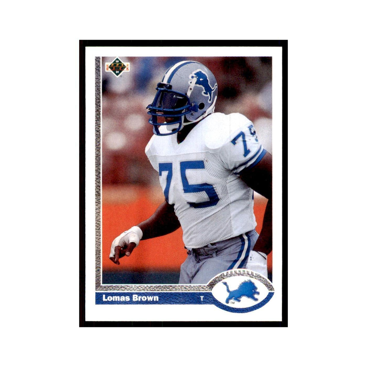 1991 Upper Deck Lomas Brown Lions #325