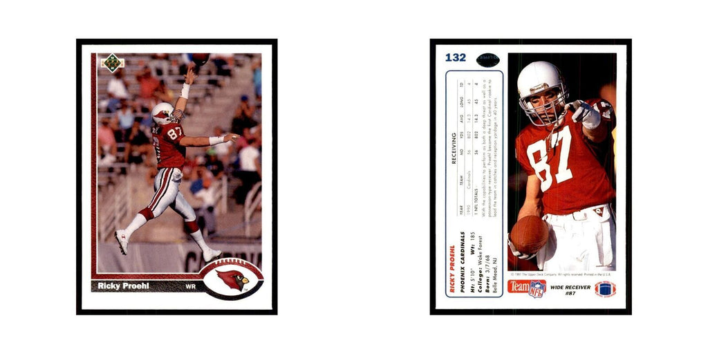 1991 Upper Deck Ricky Proehl Phoenix Cardinals #132