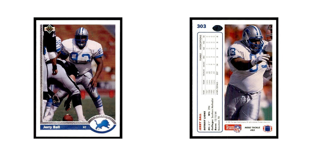 1991 Upper Deck Jerry Ball Lions #303
